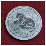 5oz .999 Fine Silver Round Australia 2010 Year