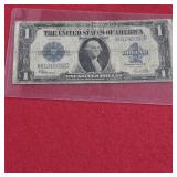 1923 US $1 Silver Certificate Horseblanket