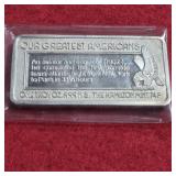 1oz .999 Fine Silver Bar  Greatest Americans