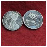 Two 1/2oz .999 Fine Silver Rounds