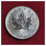 1oz .999 Fine Silver Round Vintage 1989 Canadian
