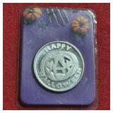 1oz .999 Fine Silver Round Happy Halloween