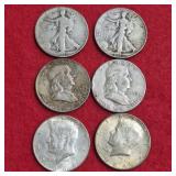 90% Silver US Coin Collection Half Dollars