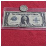 Two 1923 US Silver Dollars