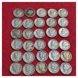 90% Silver US Coin Collection Mercury Dimes