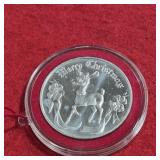 1oz .999 Fine Silver Round 2021 Rudolph Seasons