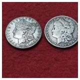 1899 and 1900 O Morgan Silver Dollars