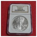 1990 American Silver Eagle MS69