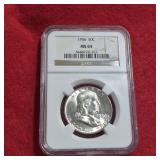 1956 US Franklin Half Dollar