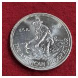 1oz .999 Fine Silver Round Vintage 1987 Prospector