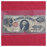 1917 US $1 Horseblanket Large Banknote