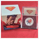 1oz .999 Fine Silver Round Superman w COA and