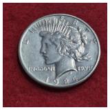 1924 S US Silver Peace Dollar