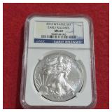2014 W American Silver Eagle Early Releases MS69