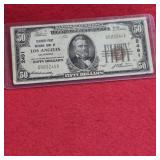 1929 Federal Reserve of Los Angeles US $50