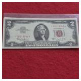 1963 Red Seal Starnote Low Serial Number US $2
