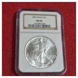 1989 American Silver Eagle MS69