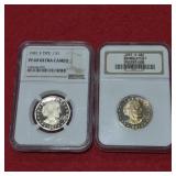 Two 1981 S US $1 Susan B Anthony Type 1