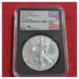 2021 MS70 Last Day of Production American Silver