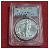 2021 MS70 American Silver Eagle Type 2