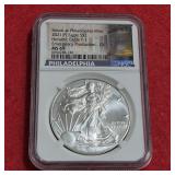 2021P American Silver Eagle Emergency Issue MS69