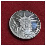 1oz .999 Fine Silver Round Liberty