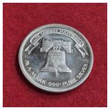 1oz .999 Fine Silver Round Vintage 1984 Liberty