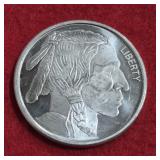 1oz .999 Fine Silver Round Buffalo Nickel Design