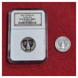 Two Silver 2000 S US Washington State Quarters