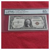 1935 Hawaii US1$ Banknote Graded 65 Gem