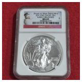2011 W American Silver Eagle MS69 Early Releases