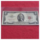 1953 Red Seal $2 US Banknote