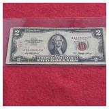 1953 Red Seal $2 US Banknote