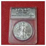 2017 First Day of Issue MS70 American Silver Eagle