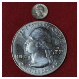 5oz .999 Fine Silver Round Giant Quarter Design w