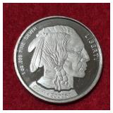 1oz .999 Fine Silver Round 2003 Buffalo Nickel