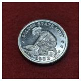 1oz .999 Fine Silver Round 1982 Prospector GSM