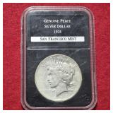 1924 S US Silver Peace Dollar