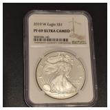 2019 W PF69 Ultra Cameo American Silver Eagle