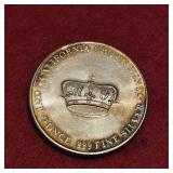 1oz .999 Fine Silver Round California Crown Mint