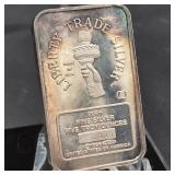 5oz .999 Fine Silver Bar Vintage 1986 Liberty
