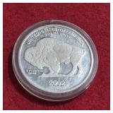 1oz .999 Fine Silver Round 2002 Buffalo Nickel