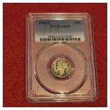 1926 S Mercury Silver Dime PCGS AG03