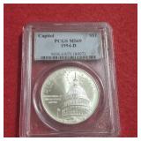 1994 D MS69 US Capitol Silver Bicentennial Dollar