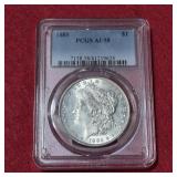 1885 AU58 Morgan Silver Dollar