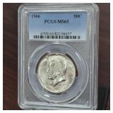 1966 MS65 Kennedy Half Dollar