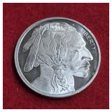 1oz .999 Fine Silver Round Buffalo Nickel Design