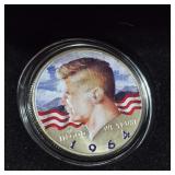1964 Painted Kennedy US Half Dollar