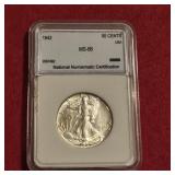 1942 US Half Dollar MS66
