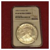 1995 P PF69 Ultra Cameo American Silver Eagle